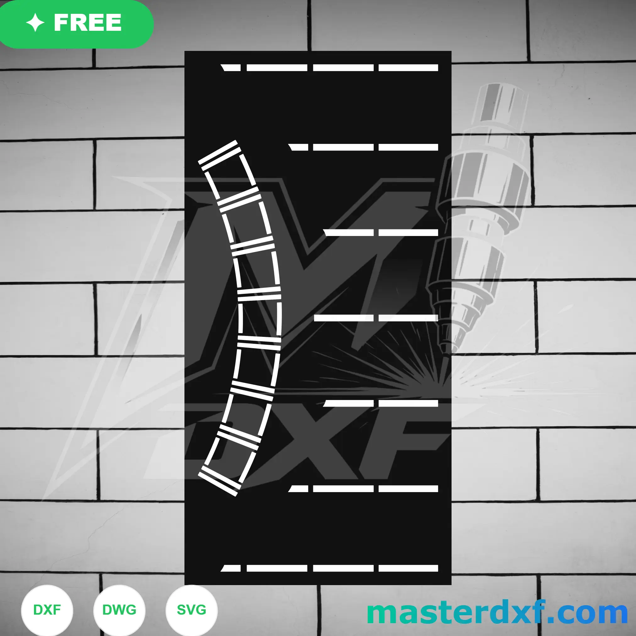 Modern Geometric Broken Ladder Asymmetric Gate Pattern DXF File
